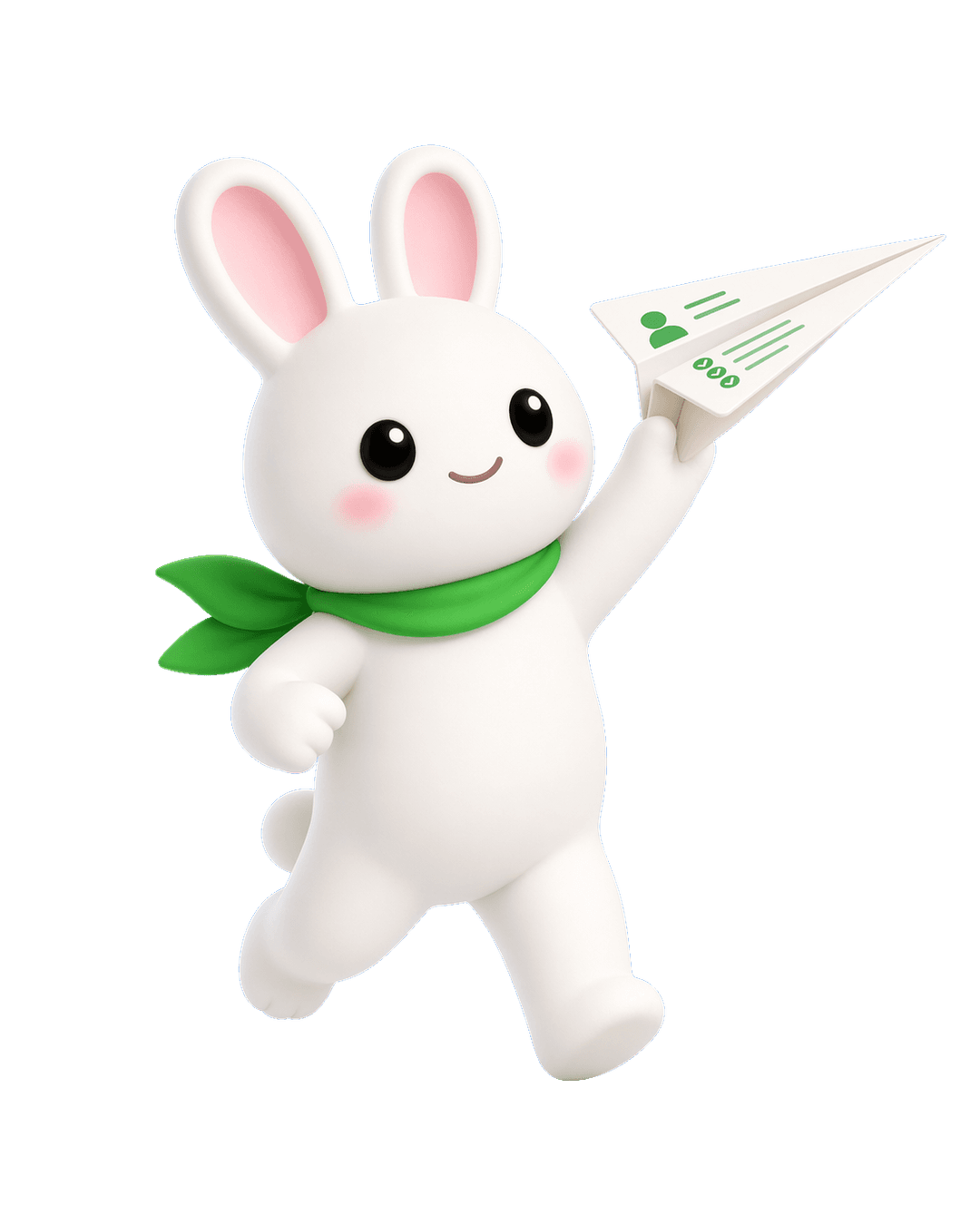 Mascot flying off with resume airplane